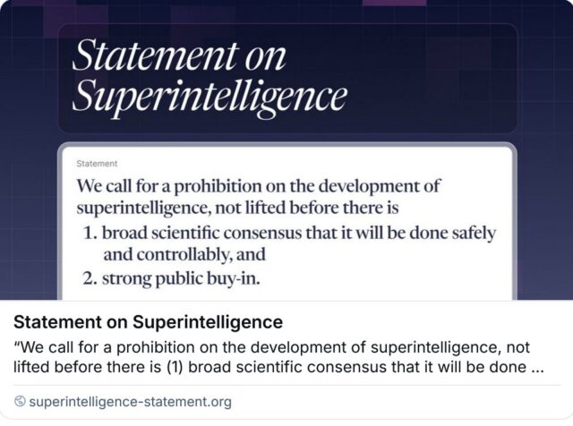 Statement on Superintelligence